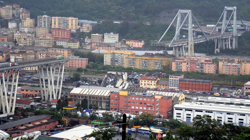 Se derrumba puente en Génova, al noroeste de Italia