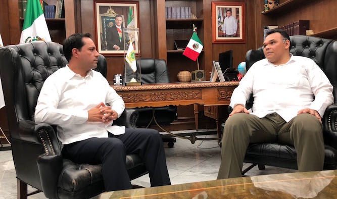 Mauricio Vila y Rolando Zapata acuerdan mesas de trabajo en Yucatán