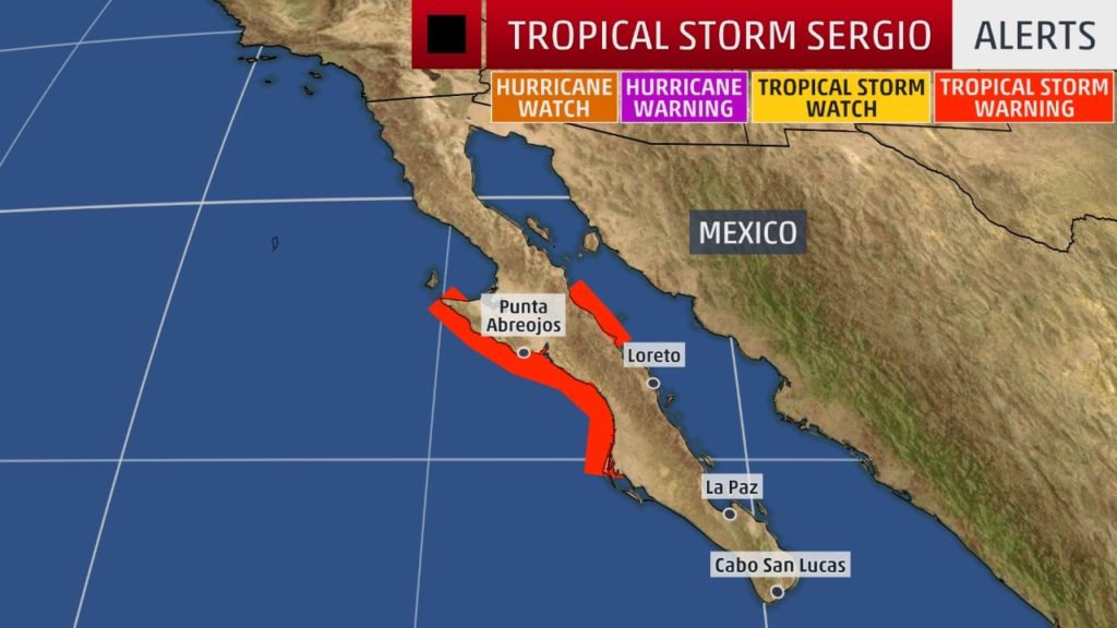 Tormentas y lluvias por la tormenta tropical Sergio