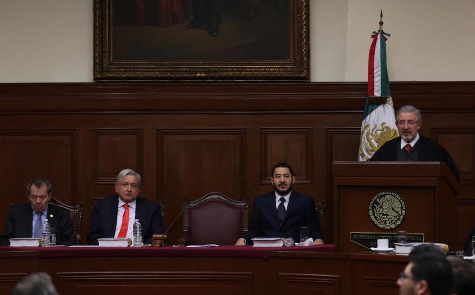 Con la presencia de AMLO, la Suprema Corte llama a defender su independencia real y absoluta