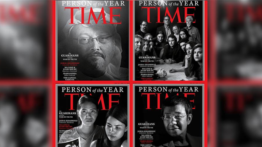 Cuatro periodistas y un periódico son los Personajes del Año de la revista TIME