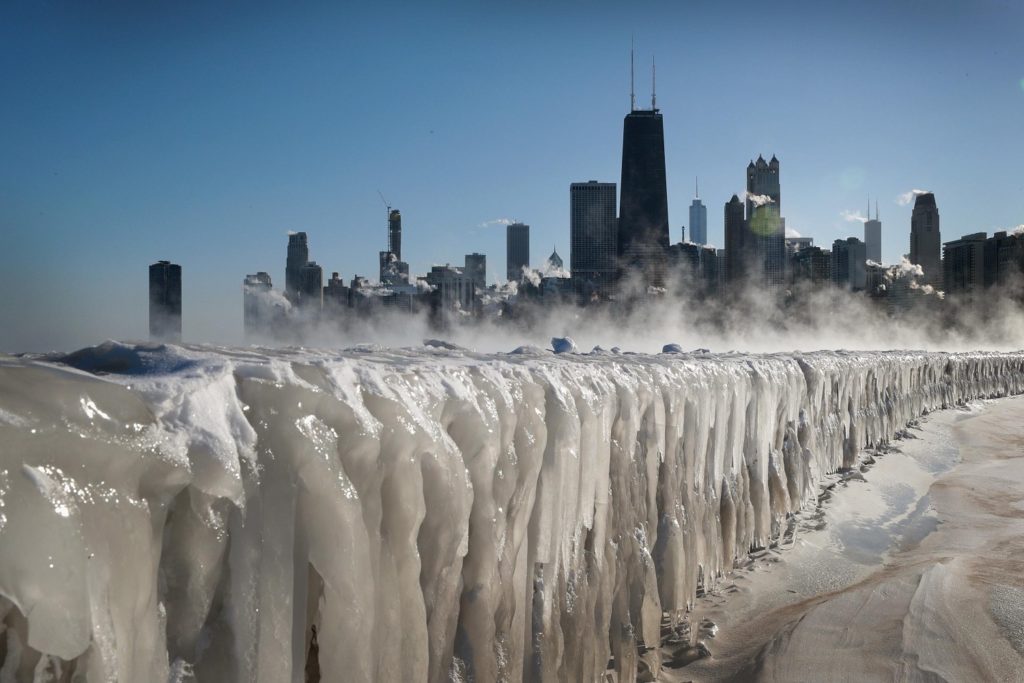 Chicago con temperaturas más frías que la Antártida