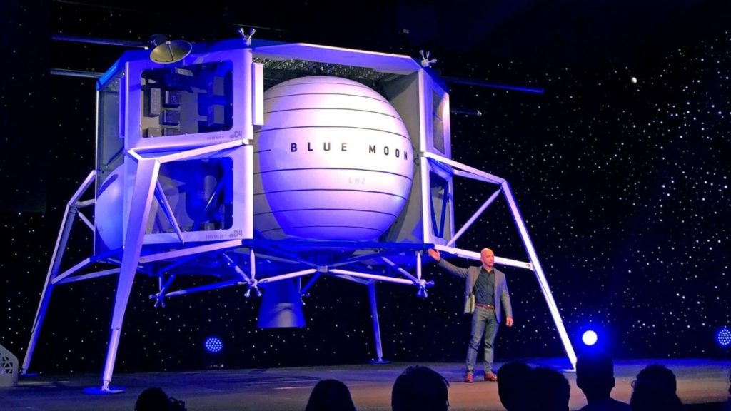 Dueño de Amazon presentó Blue Moon, una nave espacial para llegar a la Luna
