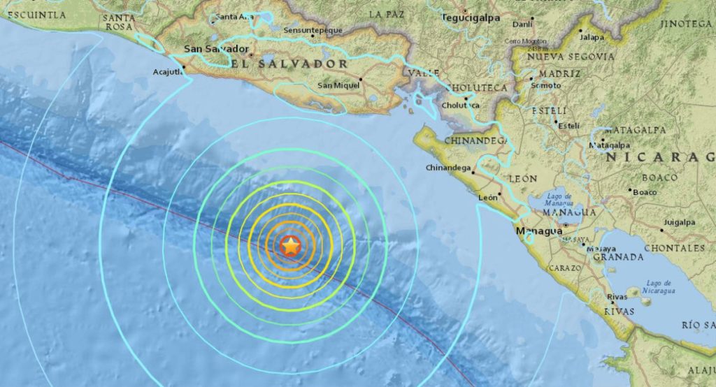 Alerta de Tsunami por sismo de magnitud 6.8 en El Salvador