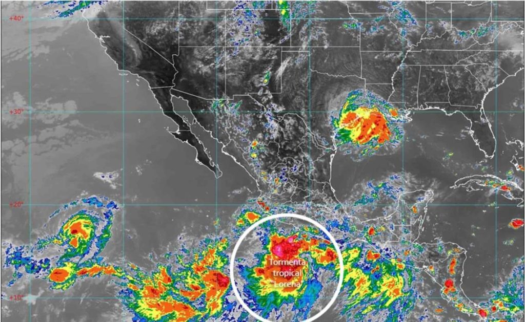 Se forma la tormenta tropical Lorena cerca de costas mexicanas