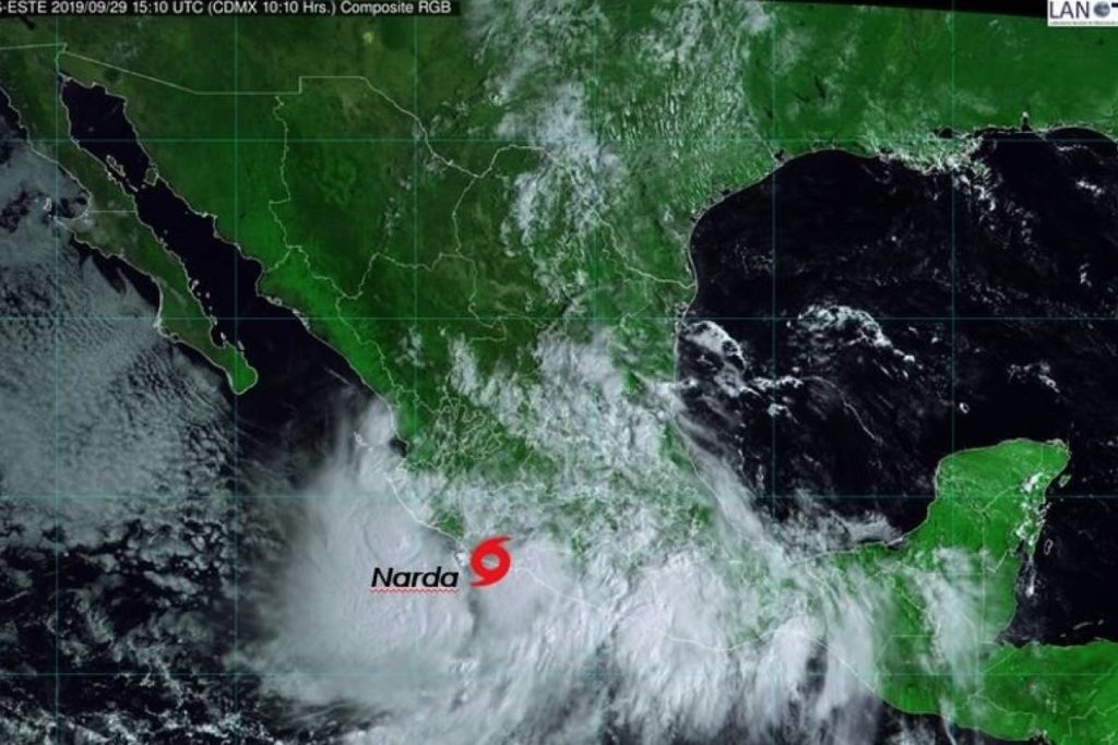 Tormenta tropical Narda traerá lluvias lluvias intensas