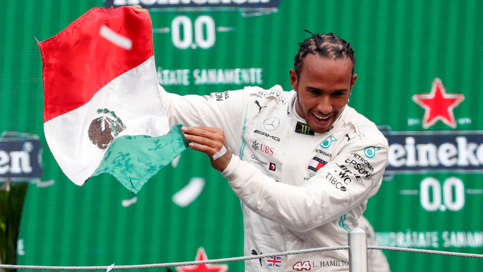Hamilton conquista el Gran Premio de México y está cerca de su sexto título, Checo llegó séptimo
