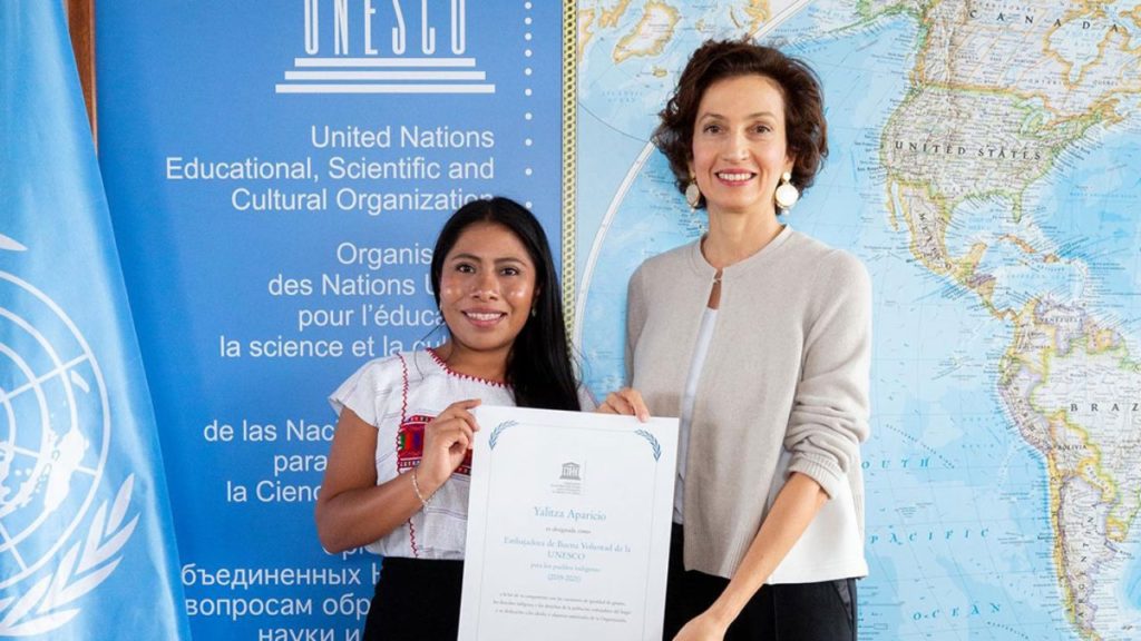Nombran a Yalitza Aparicio embajadora de buena voluntad de la UNESCO