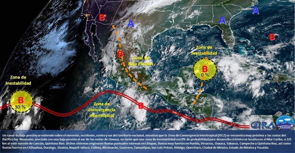 La Onda Tropical 42 provoca lluvias fuertes en varias partes del país