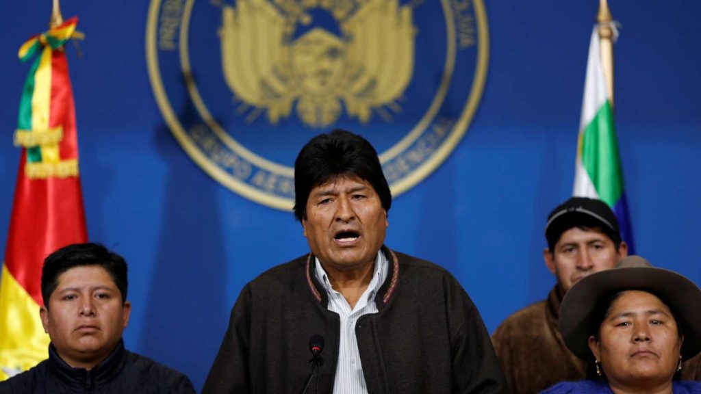Habrá nuevas elecciones en Bolivia anuncia Evo Morales, tras la grave crisis que atraviesa