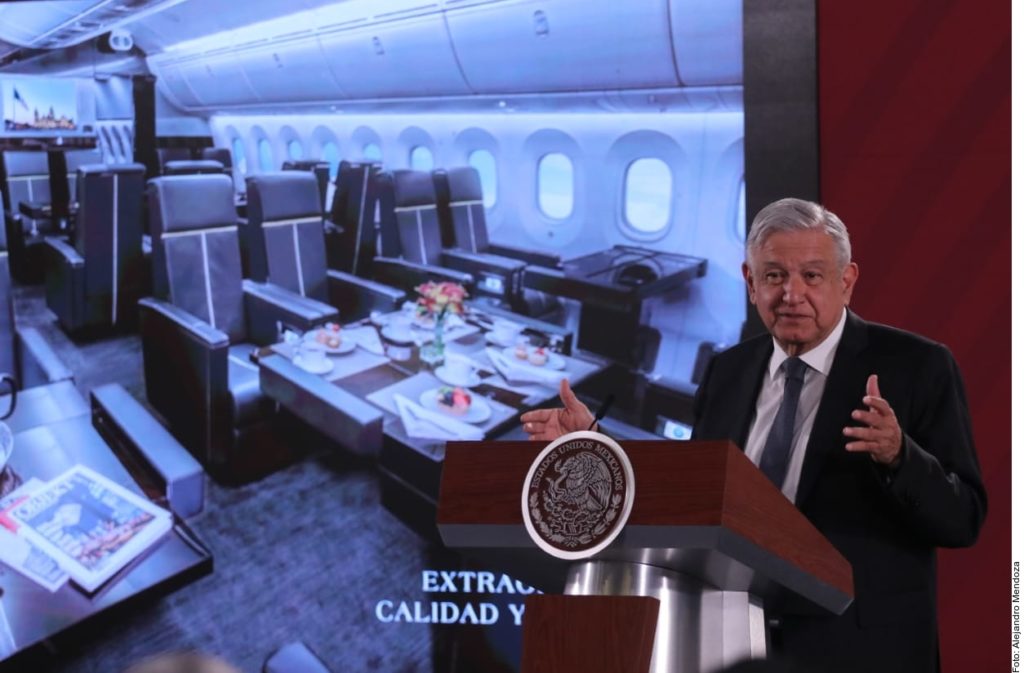 En cachitos se venderá el Avión Presidencial, Obrador propone rifarlo vía Lotería Nacional