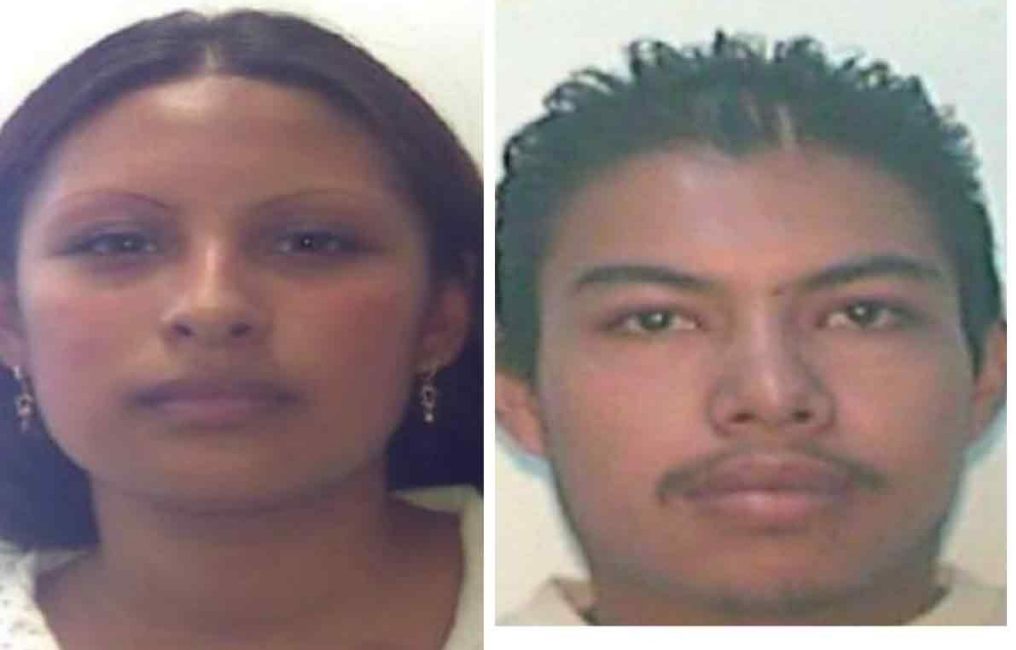 Gladis Giovana Cruz y Mario Alberto Reyes Nájera presuntos responsables del homicidio de Fátima