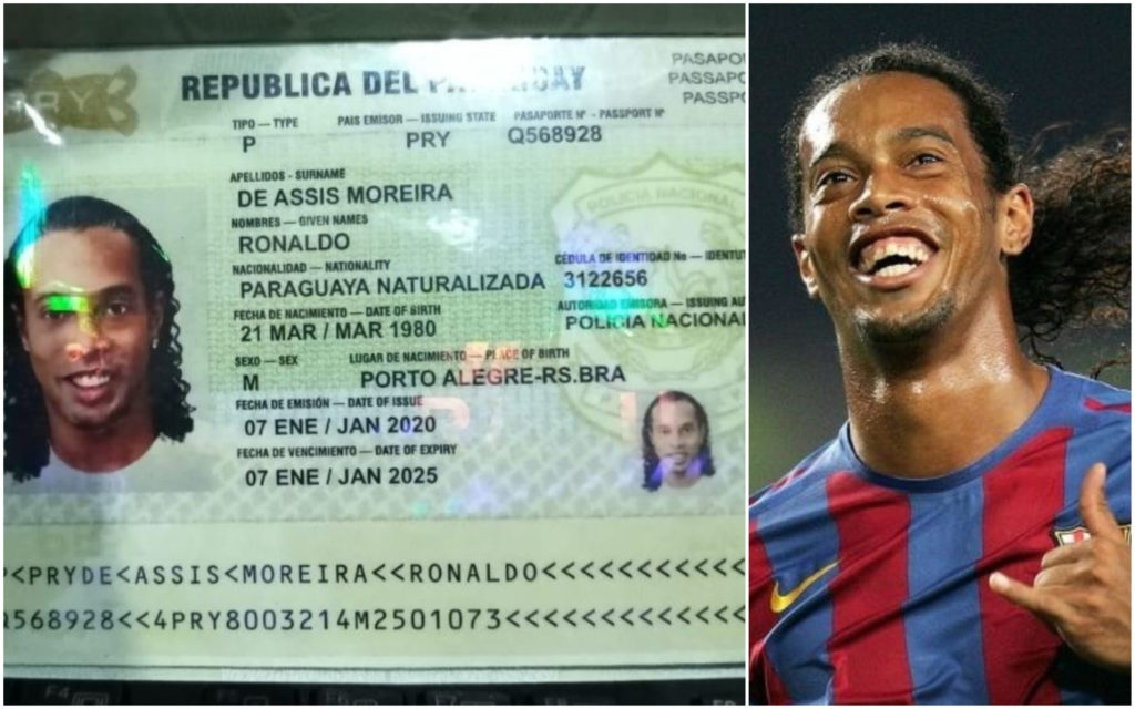 Detienen al jugador Ronaldinho por uso de pasaporte falso en Paraguay