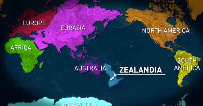El continente sumergido en el Pacífico; crean mapa de Zelandia