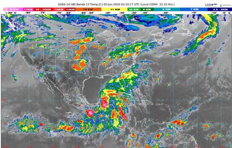 Cristóbal dejará lluvias torrenciales en el Sureste de México y la Península de Yucatán