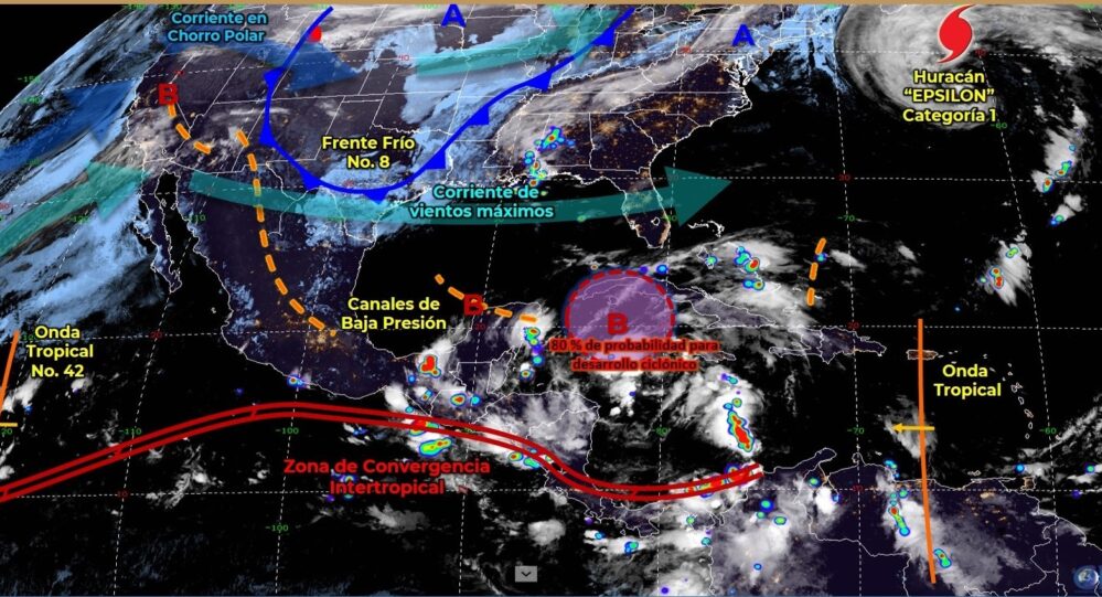 Alerta por canal de baja presión en el Mar Caribe, prevén que se convierta en huracán