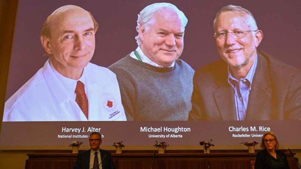 Houghton, Alter y Rice ganan Nobel de Medicina por descubrimiento del virus de hepatitis C