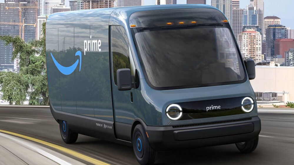 Amazon presentó sus primeras camionetas eléctricas de reparto hechas por Rivian