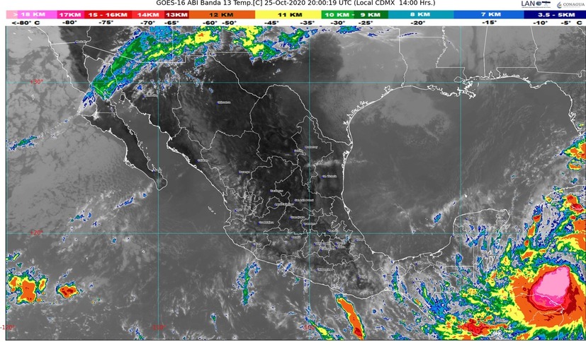 Emiten Alerta Verde en Quintana Roo por tormenta tropical Zeta en el Mar Caribe
