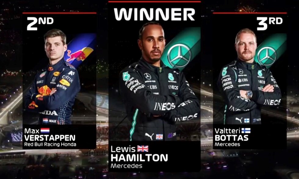 Bahrein: Gana Hamilton, Verstappen es segundo y Checo Pérez con un carrerón llega en quinto