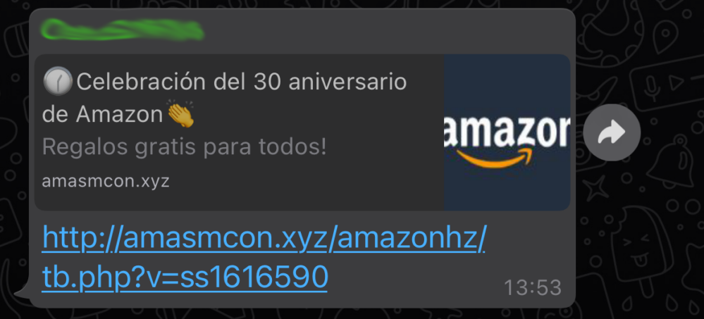 No, Amazon no está de aniversario dando regalos, es una estafa y quieren robarte tus datos