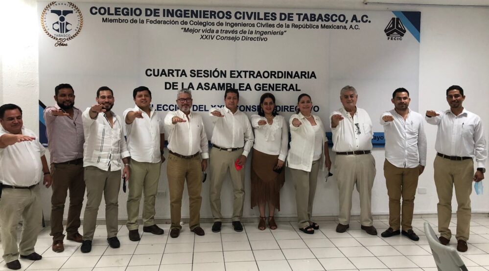 Alfredo Villaseñor es electo presidente del Colegio de Ingenieros Civiles de Tabasco