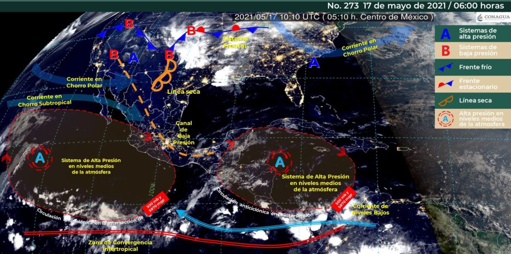 El SMN pronostica lluvias en gran parte de México