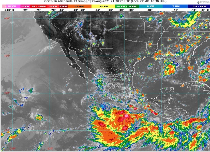 Lluvias intensas por la formación de la Depresión Tropical Catorce-E