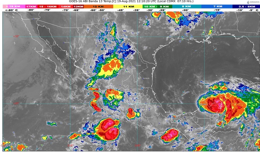 Pronostican lluvias torrenciales para Campeche, Quintana Roo y Yucatán