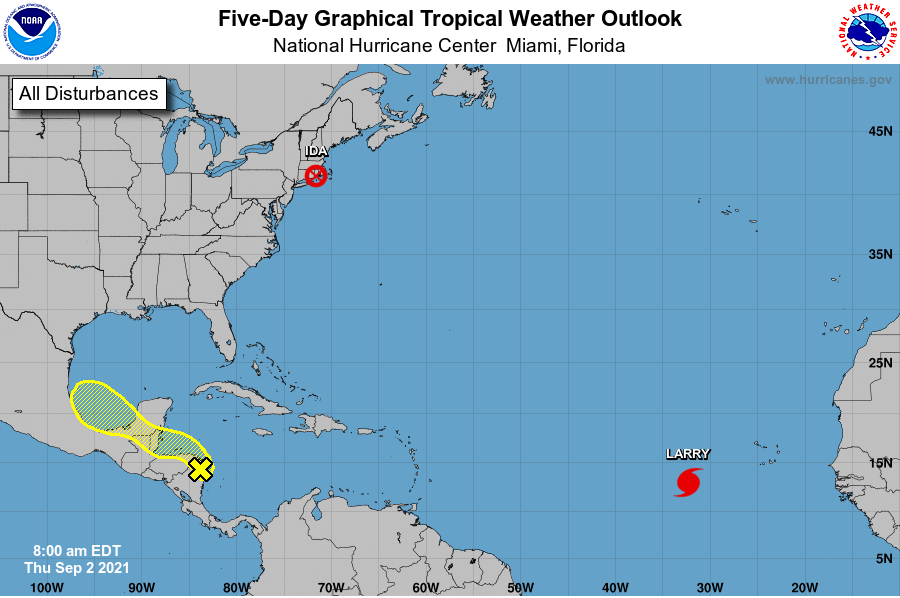 Larry ya es huracán categoría 1 en el Océano Atlántico