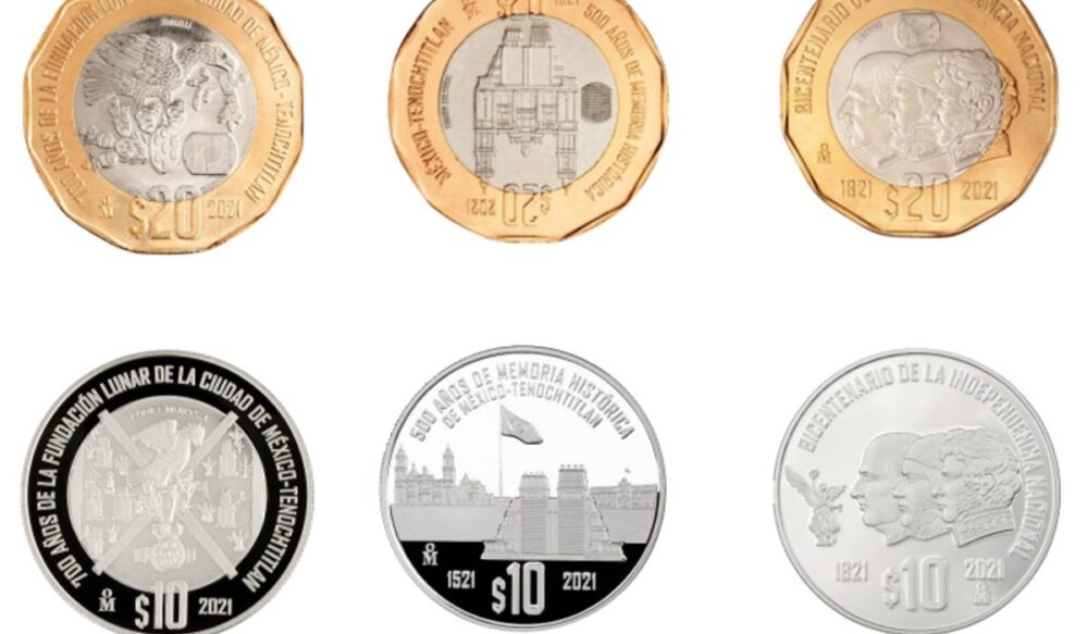 Banco de México lanza seis monedas conmemorativas de la Independencia