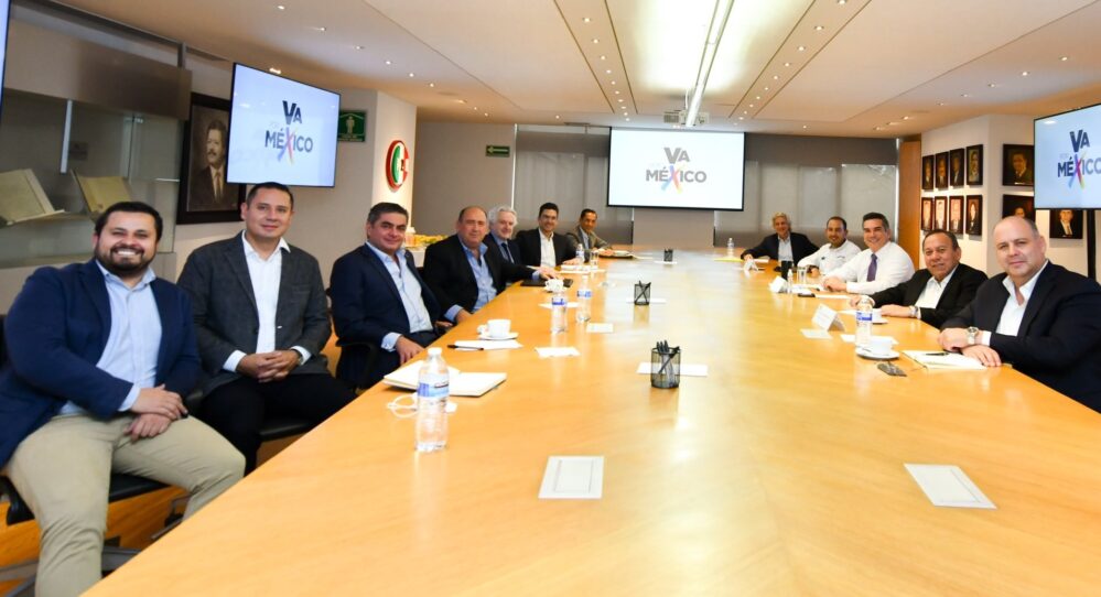 Alito Moreno recibe a líderes del PAN-PRD, asegura que alianza «Va por México» sigue firme