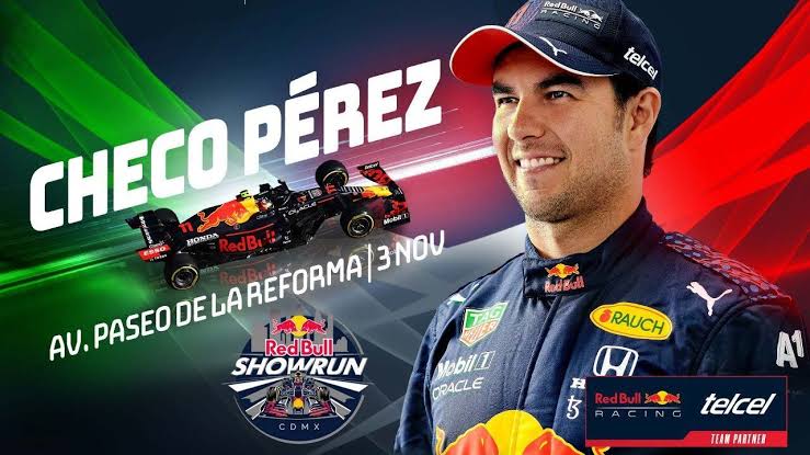 Llega Checo Pérez y el Red Bull Show Run a Paseo de la Reforma