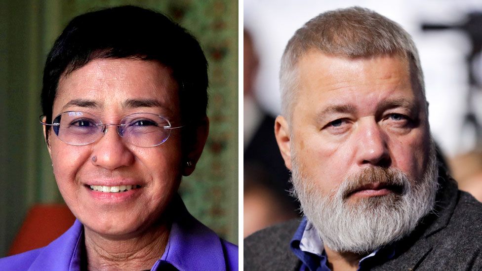 Los periodistas Maria Ressa y Dmitry Muratov reciben el Premio Nobel de la Paz 2021