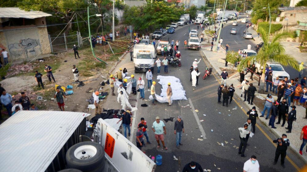 Fatal accidente de migrantes en Chiapas, se reportan 53 muertos