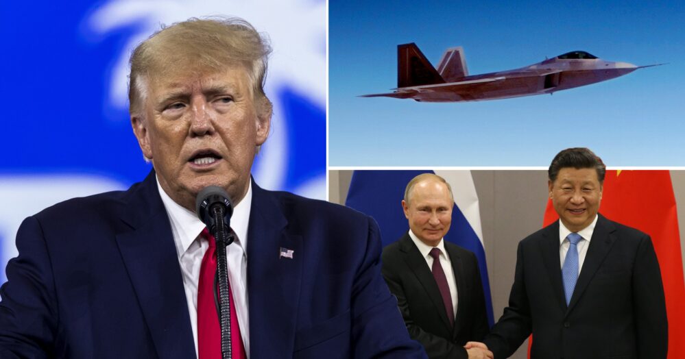 Trump bromeó con bombardear a Rusia con aviones de USA con bandera china