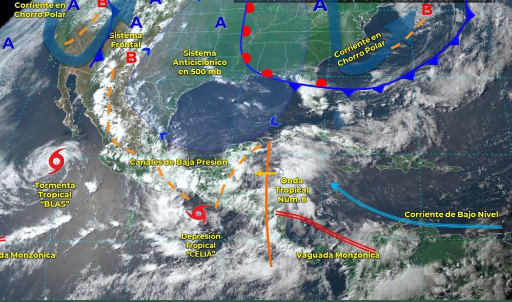 Prepara el paraguas: la depresión tropical Celia avanza dejando fuertes lluvias