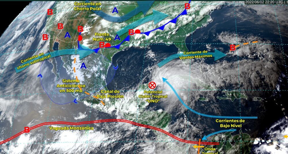 Durante las próximas horas se formaría el ciclón tropical ‘Alex’ en el Golfo México