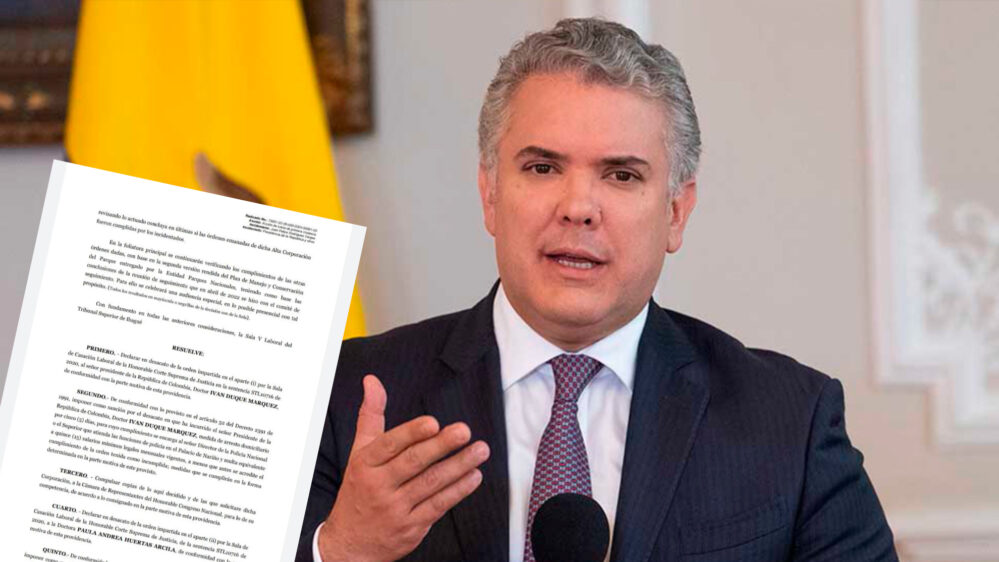 Colombia: Tribunal ordena cinco días de arresto domiciliario al presidente Iván Duque