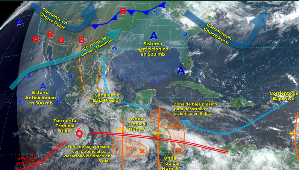 Se forma la tormenta ‘Blas’ en el Pacífico mexicano