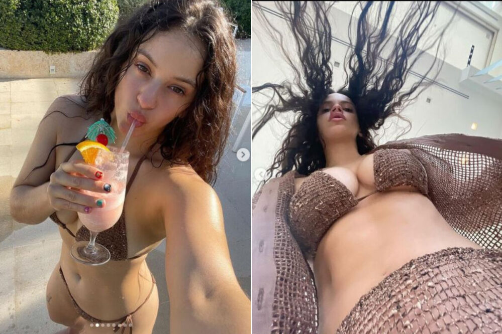Guapa y sexy: Rosalía luce diminuto bikini de red en Instagram