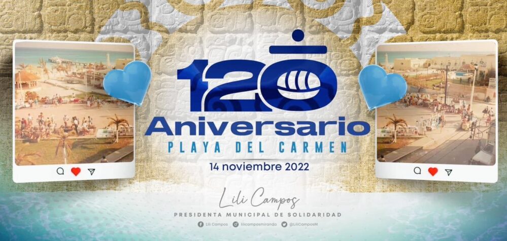 ¡De fiesta! Lili Campos invita a festejos por 120 aniversario de Playa del Carmen