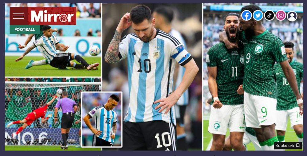 Se acabó el invicto, Argentina cae 2-1 con Arabia Saudita en Qatar 2022