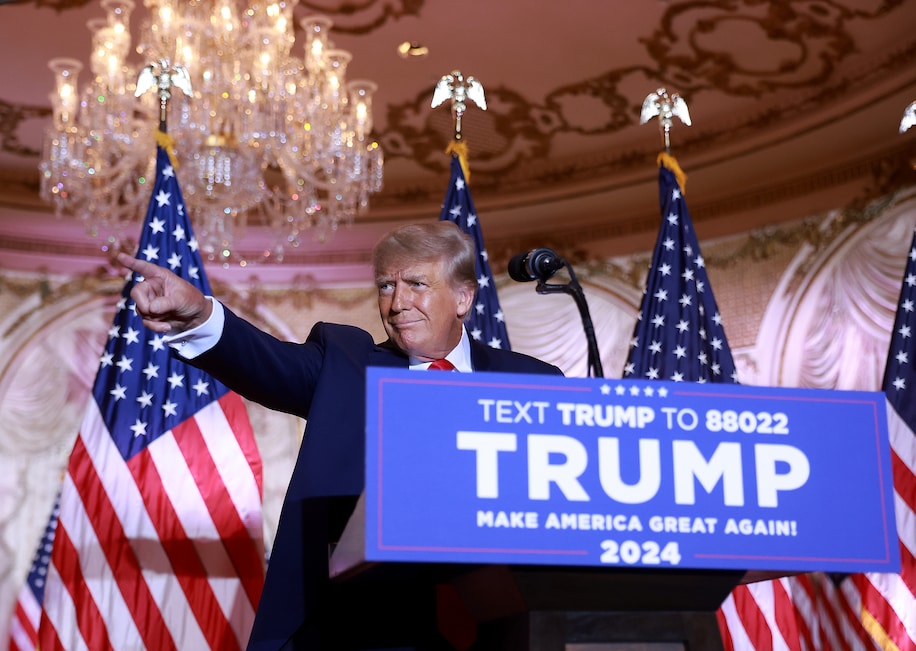 Anuncia Donald Trump su tercera candidatura a la presidencia de Estados Unidos