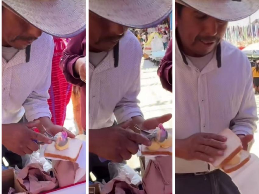 No parece pero… sandwich de helado con pan Bimbo es un éxito en Oaxaca