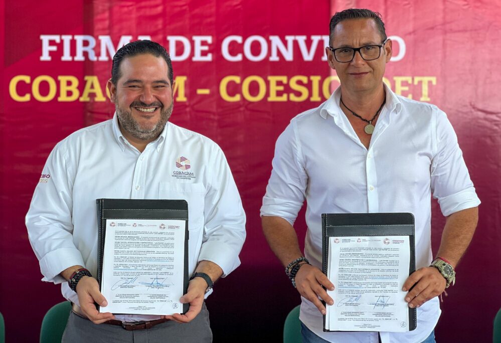 Por un mayor desarrollo tecnológico, COBACAM y COESICYDET firman convenio en Campeche