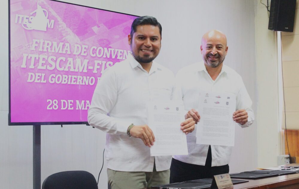Para beneficio de estudiantes del ITESCAM, firman convenio con Fiscalía Campeche