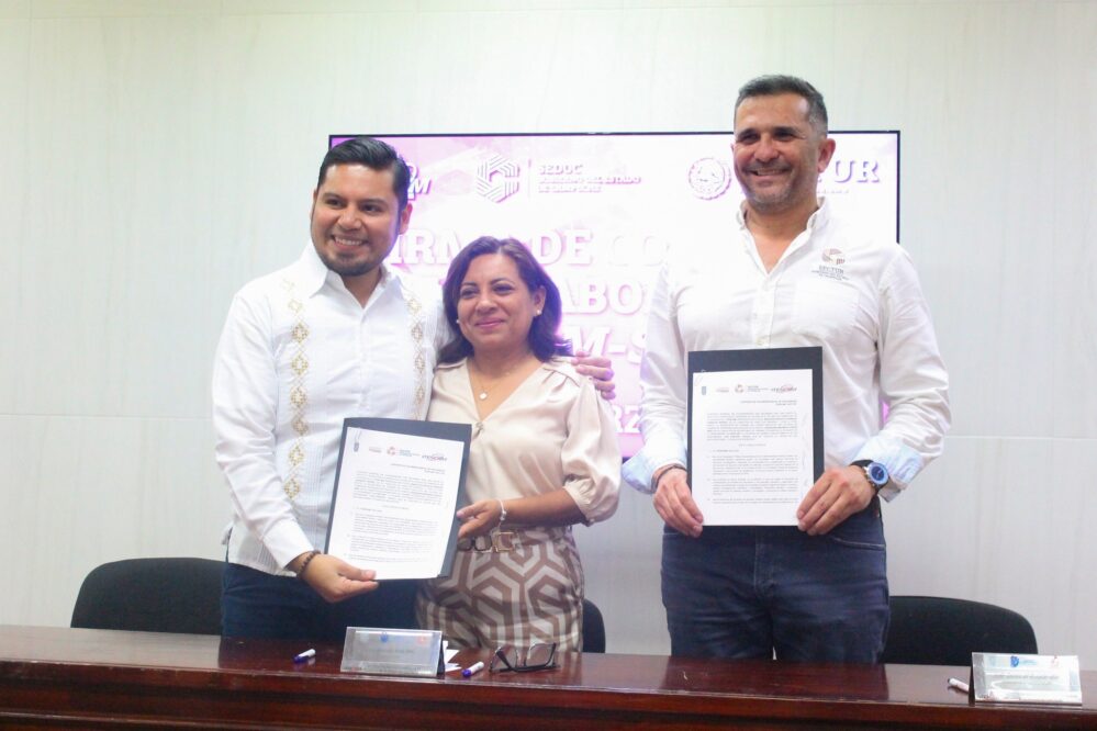 Campeche: Firman Rodolfo Cardozo y Mauricio Arceo convenio en materia educativa y turística