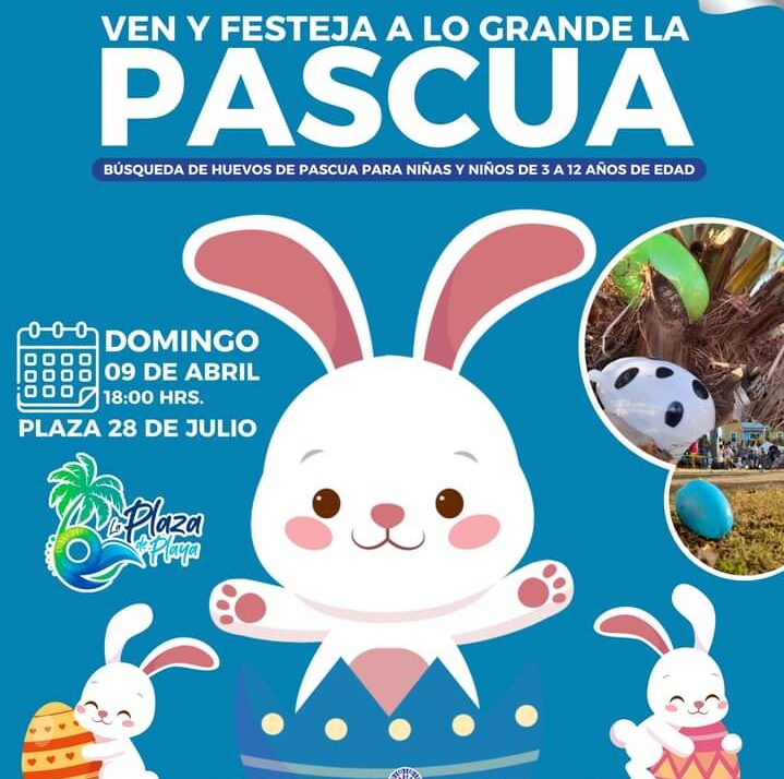 Playa del Carmen: pequeñitos buscan huevos de Pascua en Solidaridad