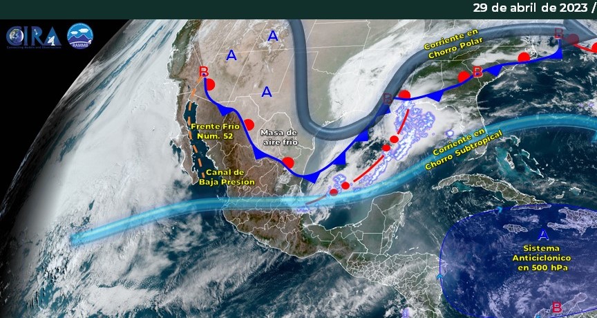 Frente frío 52 golpea parte de México; otras regiones alcanzan 40°C